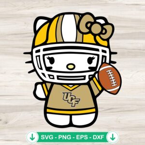 UCF Knights Hello Kitty Football SVG file for cutting machines