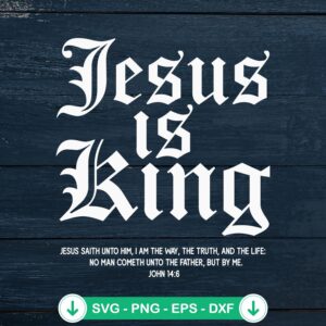 mockup-206451.jpg Jesus Is King SVG file for Cricut cutting machine