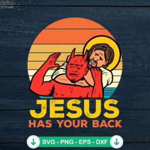 mockup-207212.jpg Jesus Has Your Back Vintage SVG file for Cricut cutting machine