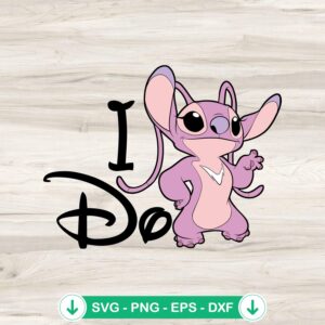 Stitch And Angel Valentine Couple SVG file for cutting machines