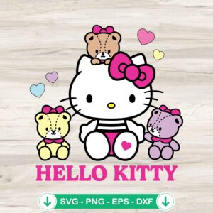 mockup-208349.jpg Hello Kitty with Tiny Chums SVG file for Cricut cutting machine