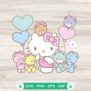 mockup-208358.jpg Hello Kitty And Tiny Chums SVG file - cute Valentine gift cricut svg cutting file