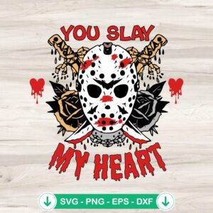 mockup-208367.jpg You Slay My Heart horror Valentine SVG file for Cricut