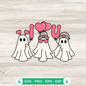 mockup-208377.jpg I Love You Ghost Retro svg file for Cricut cutting file