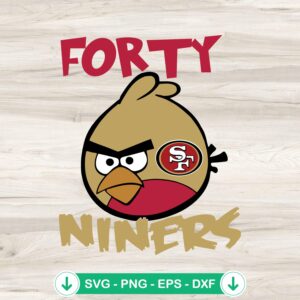 mockup-208960.jpg Forty Niners Angry Bird SVG file, cricut cut file for sports