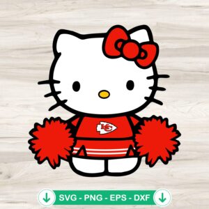 mockup-209135.jpg Hello Kitty KC Chiefs Cheerleader SVG file for cutting machines
