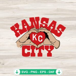 mockup-209166.jpg Kansas City Chiefs Heart Hands SVG file for cutting machine