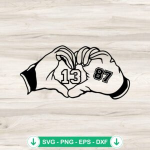 mockup-209187.jpg Swift Kelce Gloves Hands Heart 87 SVG file for cricut cutting