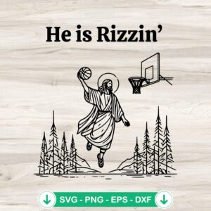 mockup-210057.jpg He Is Rizzin' funny Easter day svg file for cricut cutting
