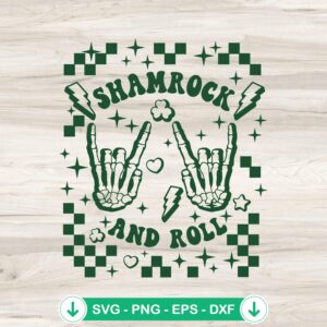 mockup-210198.jpg Checkered Shamrock And Roll SVG file for cricut cutting machine