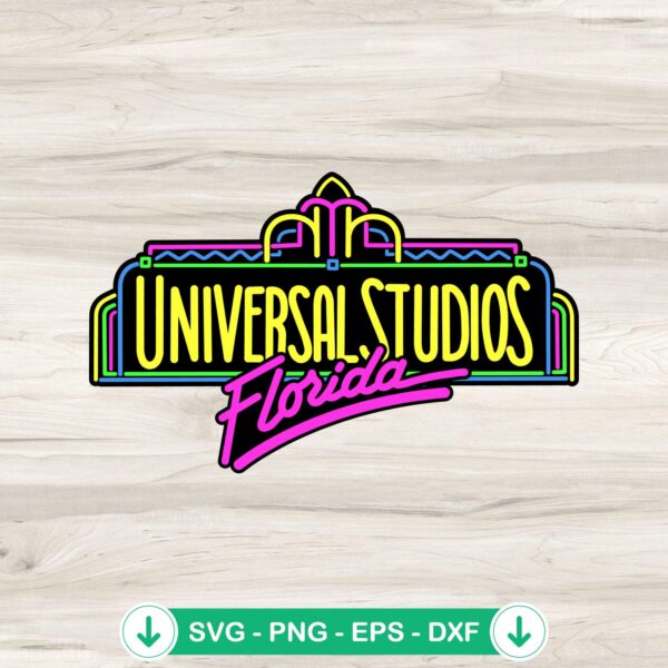 Universal Studios Florida Neon SVG file for Cricut cutting machines