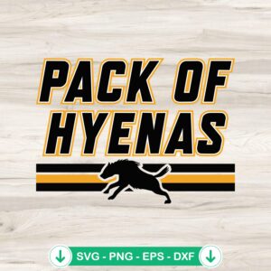 Calgary Hockey Pack Of Hyenas SVG file, cricut svg cutting file