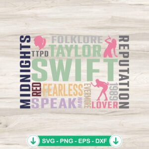 mockup-211796.jpg Taylor Swift Albums Compilation SVG file for cutting machines