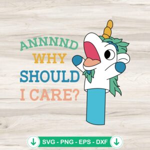 Cute Unicorn Bluey SVG file for Cricut, cutting file