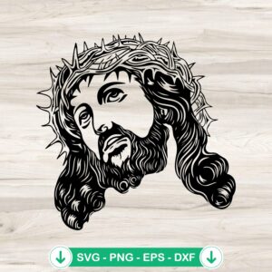 Jesus Christ face SVG cut file for Cricut and DIY projects