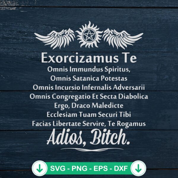 Exorcizamus te omnis immundus spiritus SVG file for cutting