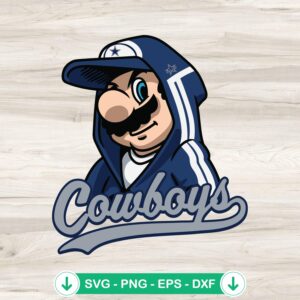 mockup-74271.jpg Super Mario Dallas Cowboys SVG file for cricut cutting machine