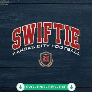 Swiftie Kansas City Football SVG file for Cricut cutting machine