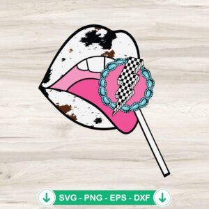 mockup-74295.jpg Western Serape Turquoise Lips svg file for cricut svg cutting