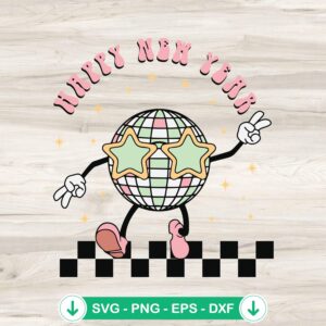 mockup-74344.jpg Happy New Year Disco Ball SVG file for Cricut cutting machine