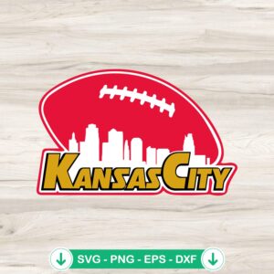 mockup-74471.jpg Kansas City Chiefs Football Skyline SVG file for cutting