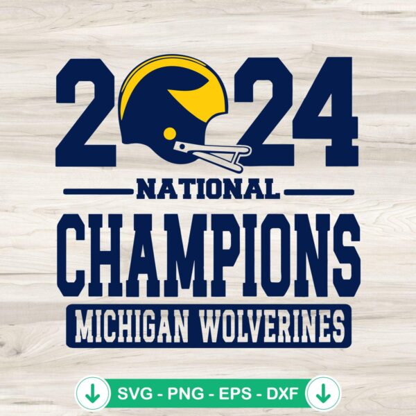 2024 National Championship Michigan SVG file for Cricut