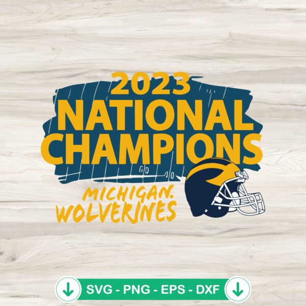 Michigan Wolverines National Champions SVG cut file