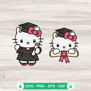 mockup-74592.jpg Hello Kitty Graduation SVG file - cutting file for cricut