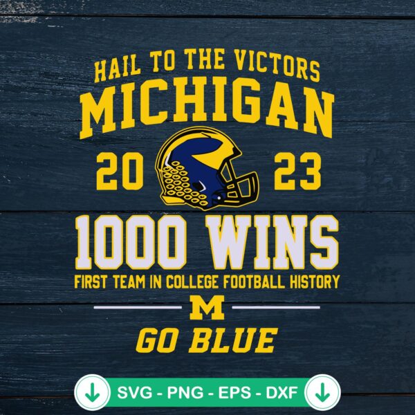 Hail to the Victors Michigan 2023 svg file, Cricut cut file for Michigan Football