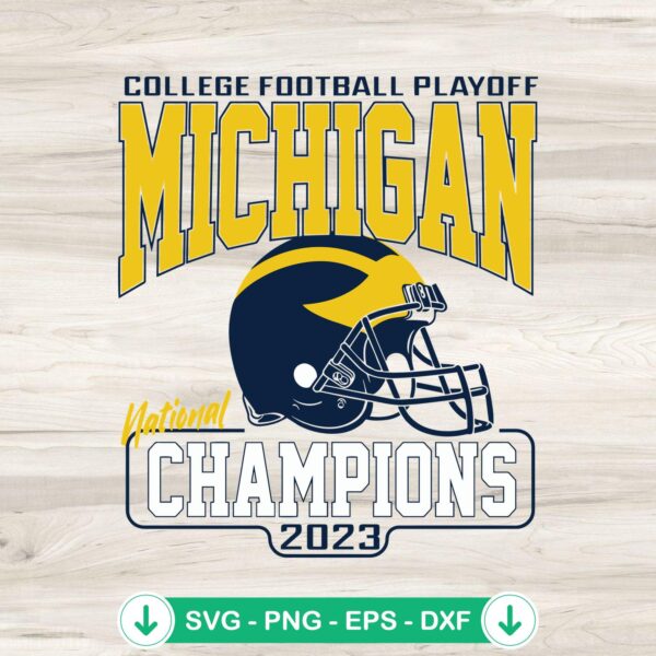 Michigan Wolverines National Champions 2023 SVG file - cutting file