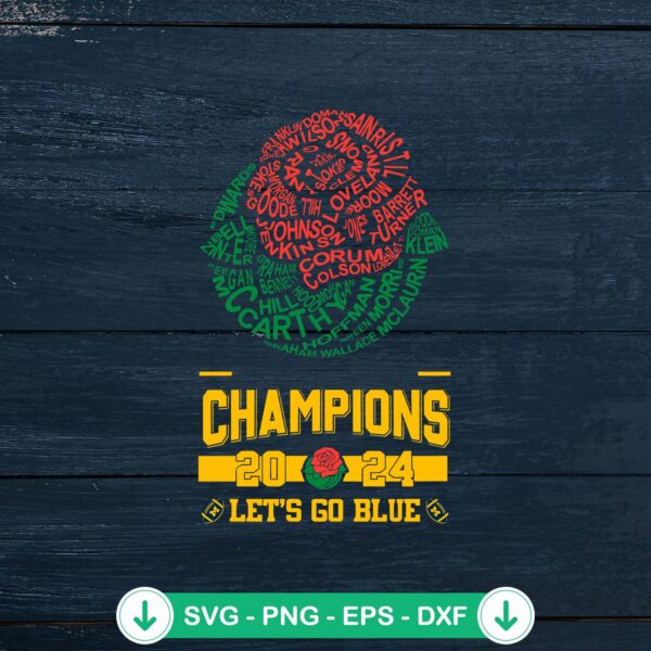 Michigan Champions 2024 SVG file for Cricut cutting machine