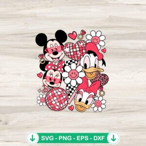 mockup-74707.jpg Vintage Mickey And Friends Valentine SVG cut file