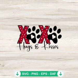 mockup-74712.jpg Xoxo Hugs And Kisses Dog Paw SVG file for cutting machines