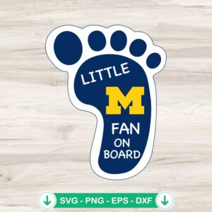 mockup-74718.jpg Little Michigan Fan on Board SVG file for Cricut, cutting file