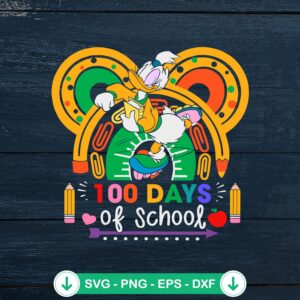 mockup-74789.jpg 100 Days Of School Disney Donald Duck svg file for cricut