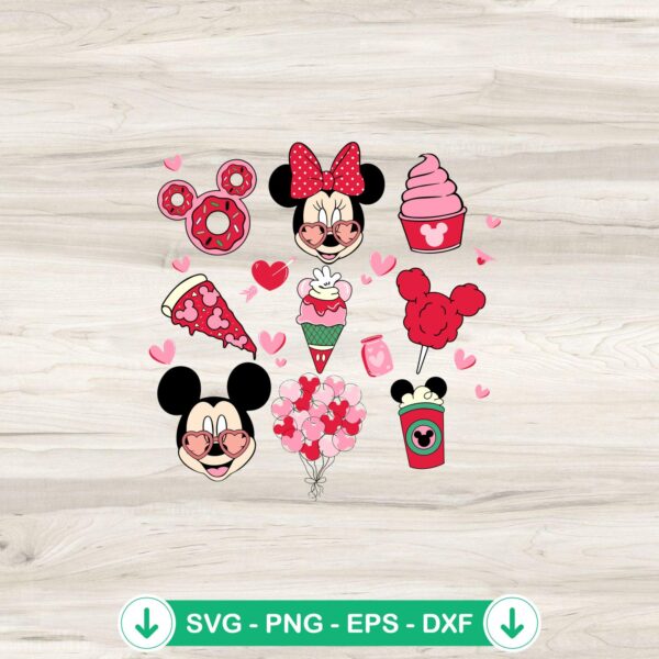 Disney Mouse Happy Valentine Day SVG file for cutting projects