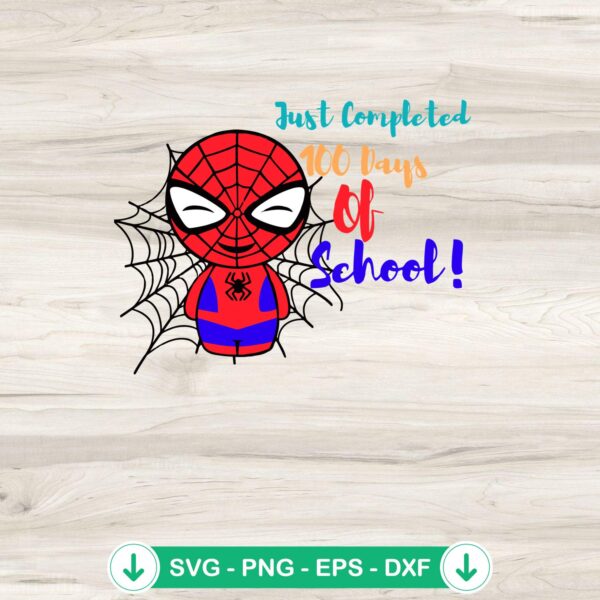 Baby Spider Man SVG file for 100 Days of School craft