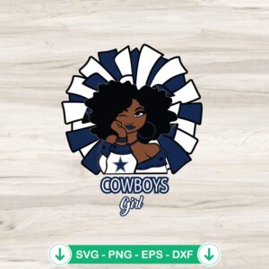 Dallas Cowboys Girl SVG file for Cricut cutting machine