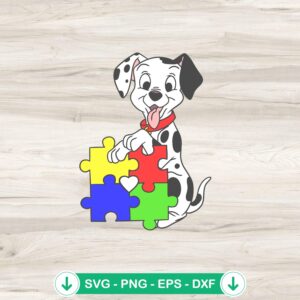 mockup-74940.jpg 101 Dalmatian Dog Autism Awareness SVG file for cutting machines