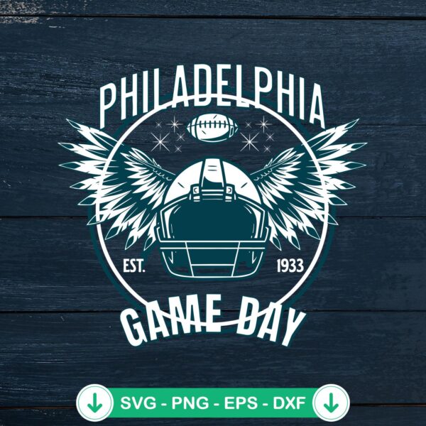 Philadelphia Eagles game day svg file for cricut