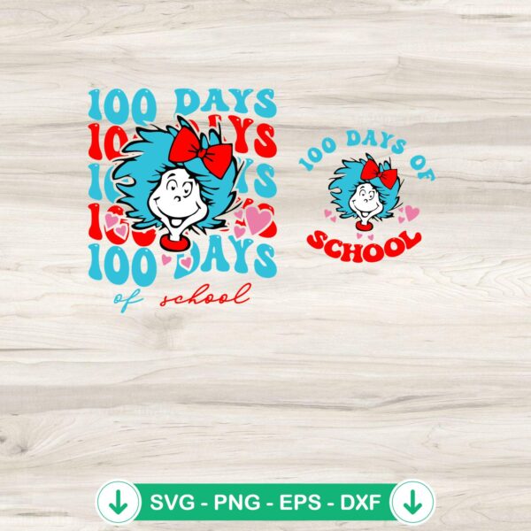 Dr Seuss 100 Days Of School svg file for cutting machines