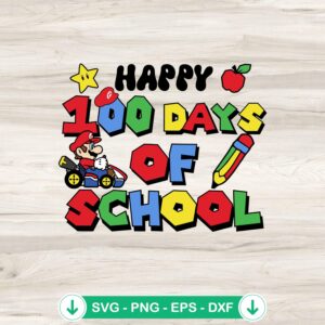 mockup-75127.jpg Happy 100 Days of School SVG file for Cricut, cutting file
