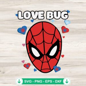 mockup-75213.jpg Spider Man Love Bug Valentine svg file for Cricut cutting