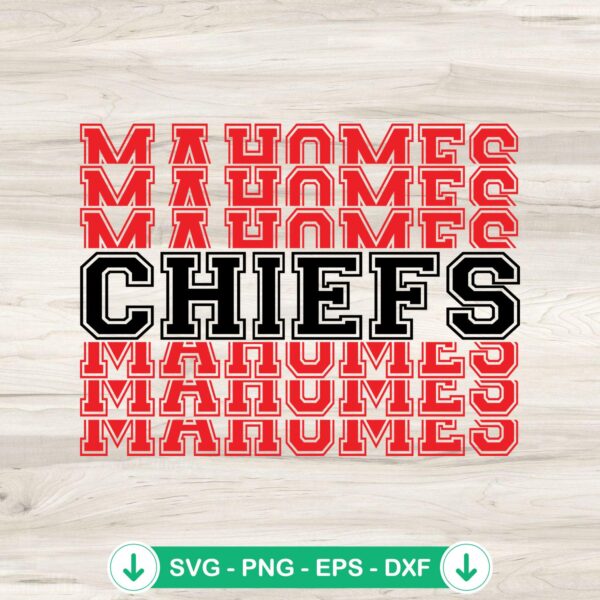 Patrick Mahomes Chiefs SVG file for cutting machines