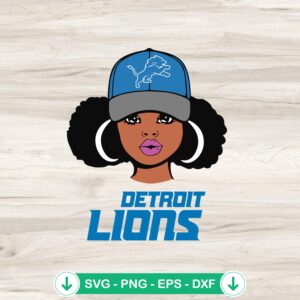 mockup-75352.jpg Detroit Lions Black Girl SVG file for cricut and cutting machine