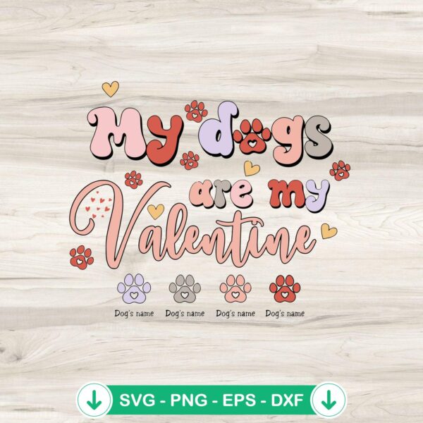 Dog Paw Valentine SVG file for Cricut and cutting projects