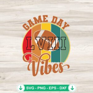 mockup-75415.jpg Retro Super Bowl Game Day LVIII Vibes SVG file, cricut svg, cutting file