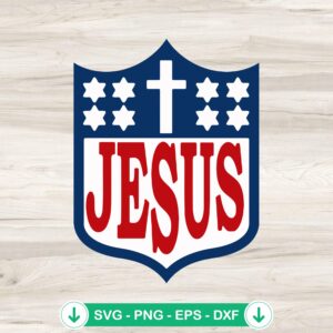 NFL Logo Jesus svg file, Football logo cutting file for Cricut