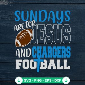 mockup-75558.jpg Sundays are for Jesus and Chargers Football SVG file for cricut