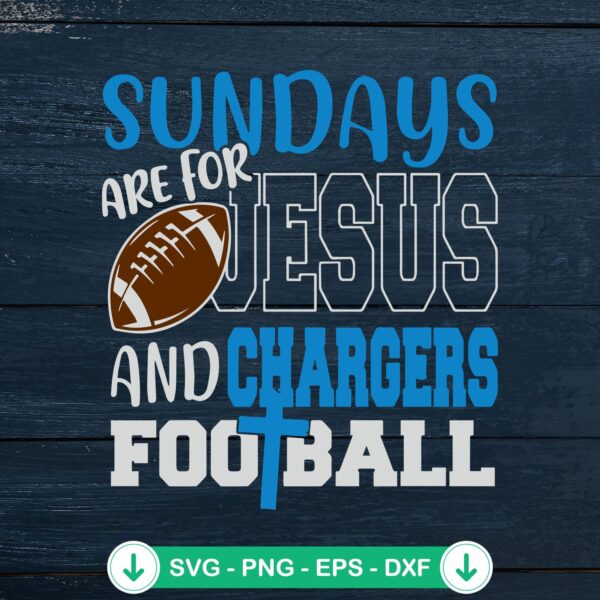 mockup-75558.jpg Sundays are for Jesus and Chargers Football SVG file for cricut